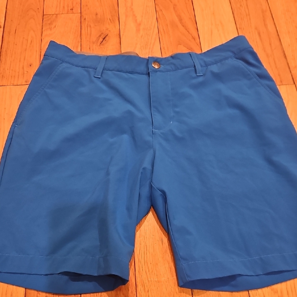 adidas Men's Vibrant Blue Flat Front Shorts